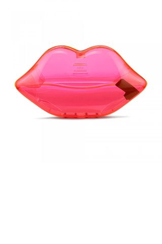 Lulu Guinness Neon Pink Perspex Lips Clutch, £73.50
