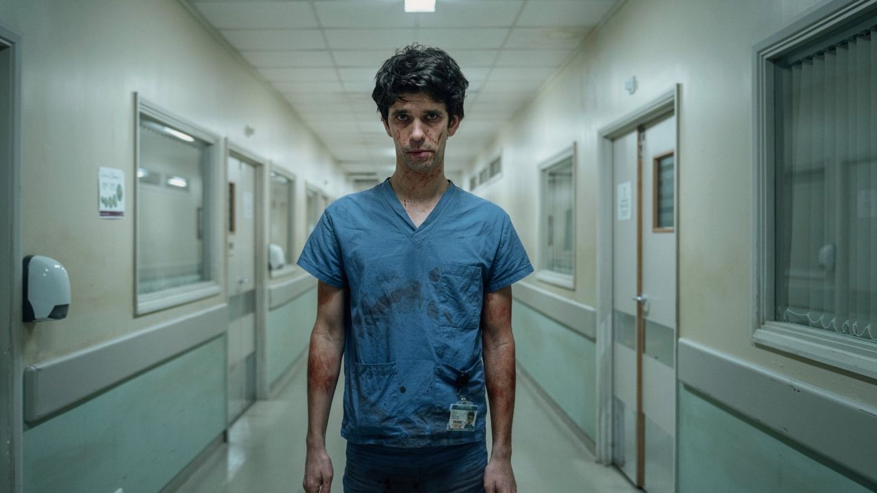 This is Going to Hurt—photo shows actor Ben Wishaw starring as the lead character in the new BBC comedy drama series.