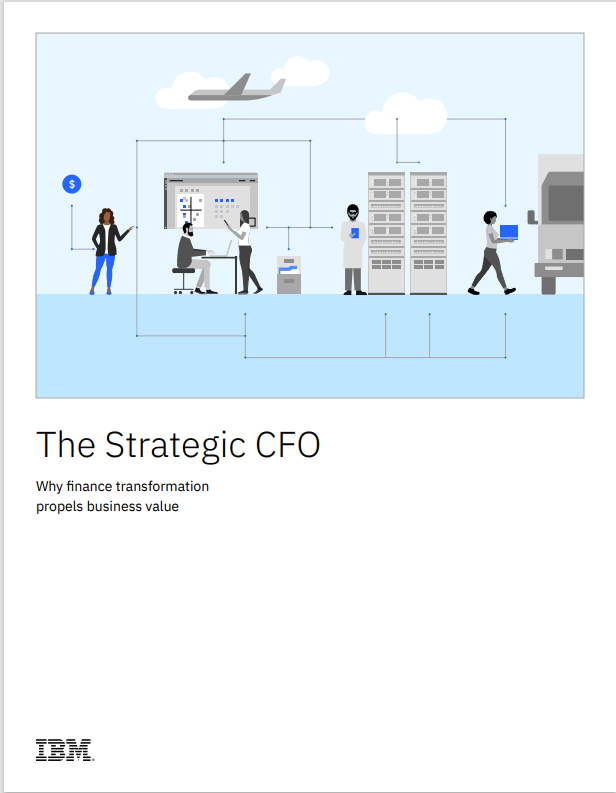 Whitepaper with image of workers with different functions, at a desk, next to a server, and taking a laptop towards a lorry