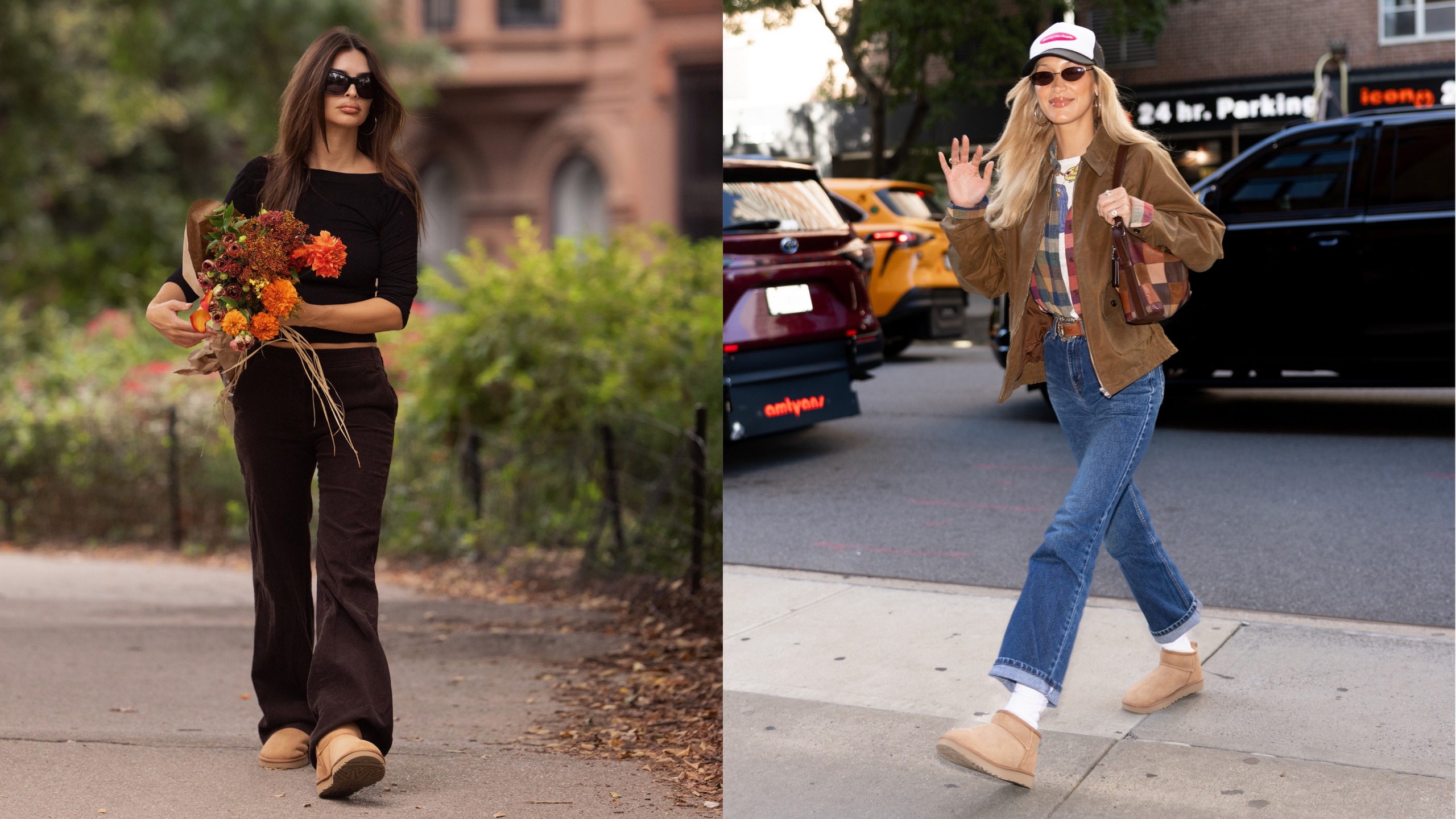 EmRata and Bella Hadid wearings Uggs.