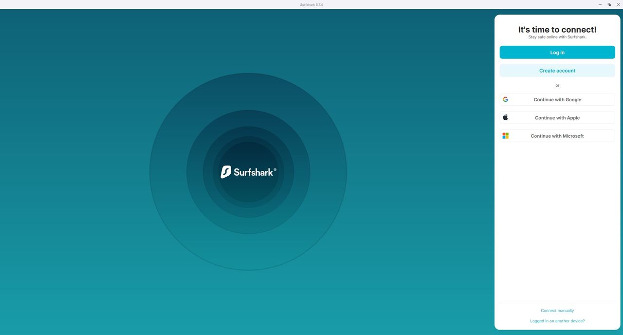 Screengrabs showing Surfshark running
