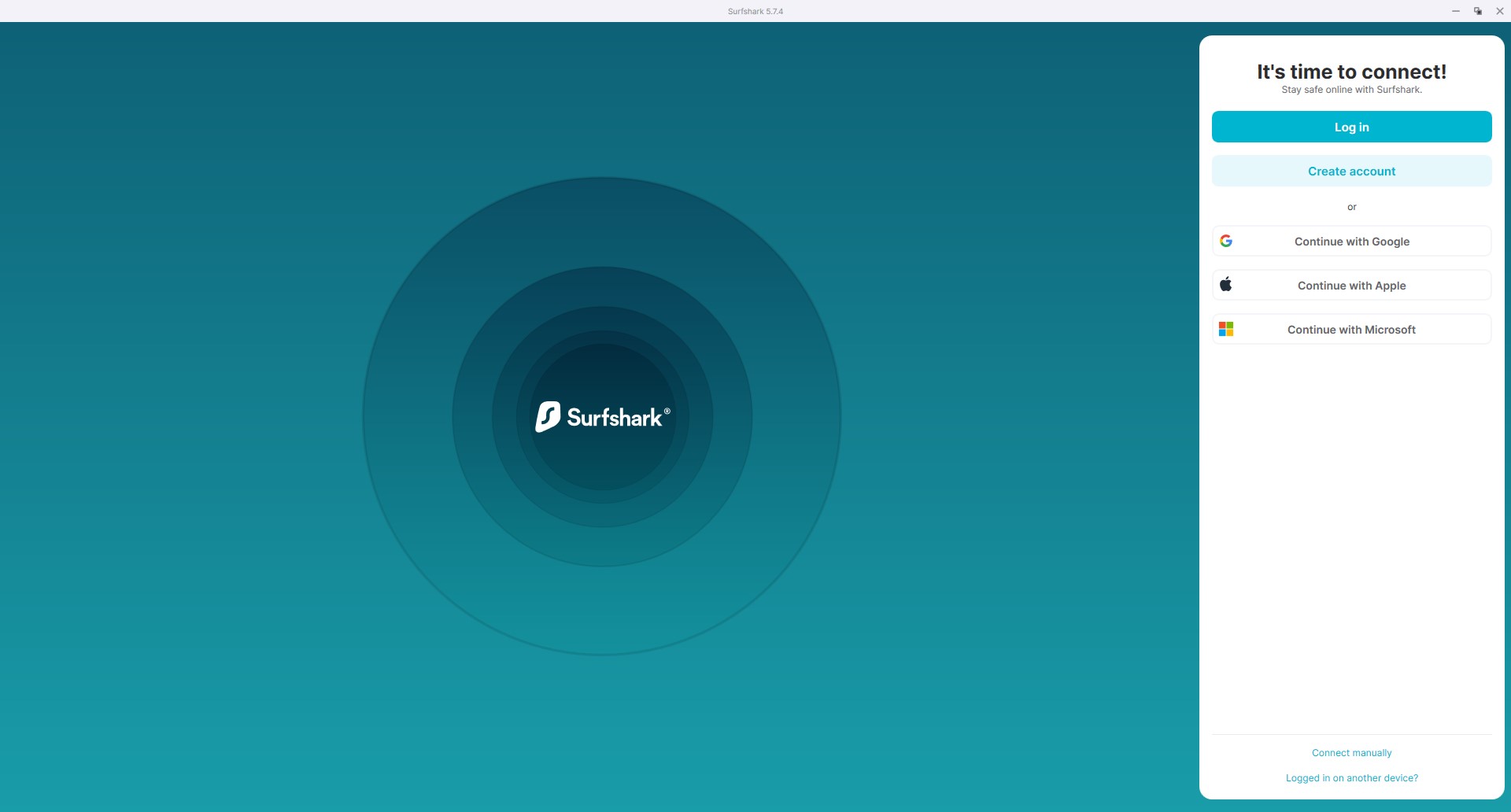Screengrabs showing Surfshark running