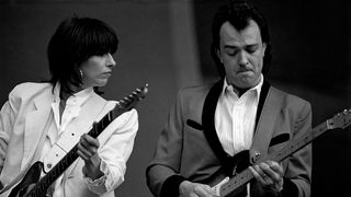 Chrissie Hynde and Robbie McIntosh playing in the Pretenders