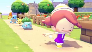 A player runs towards the Pokemon Pokopia release time