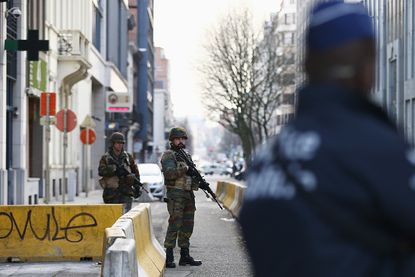 Police in Brussels. 