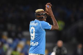 Victor Osimhen of SSC Napoli during the Serie A TIM match between SSC Napoli and Juventus FC at Stadio Diego Armando Maradona Naples Italy on 3 March 2024.