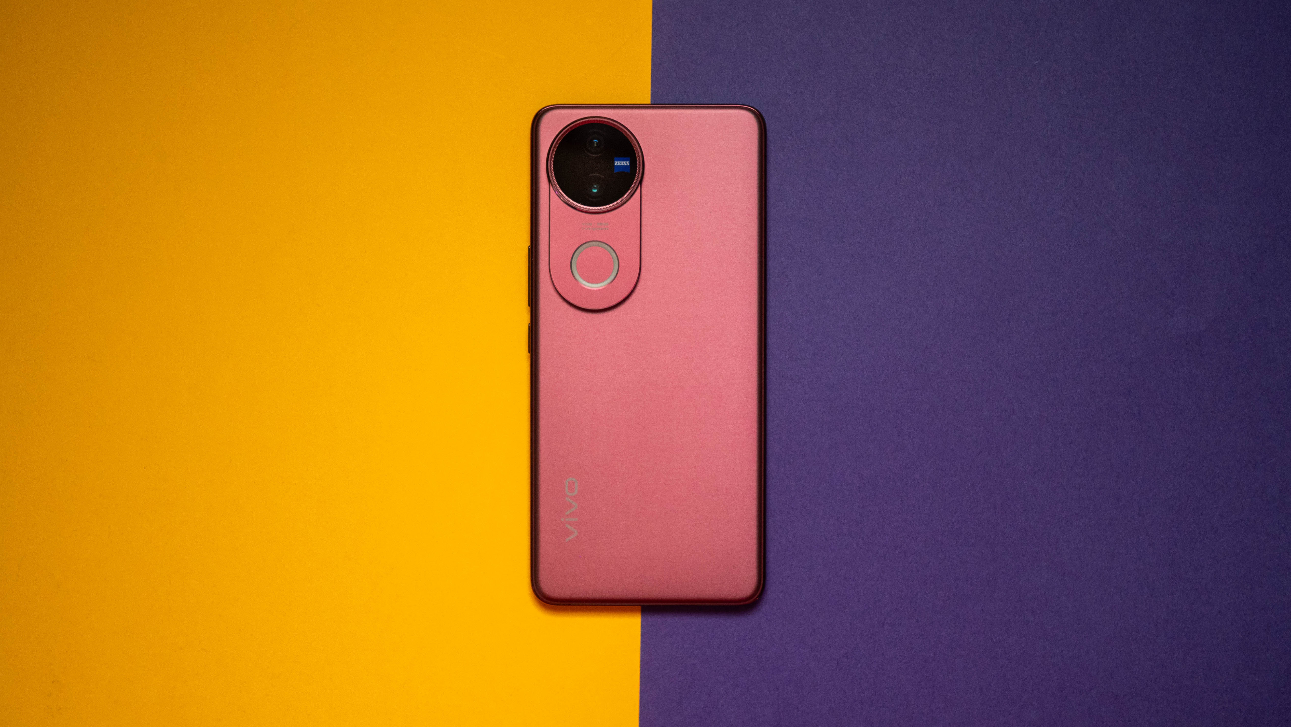 Vivo V50 against colorful background