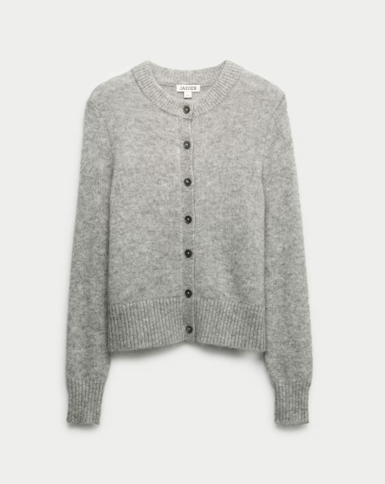 JAEGER, Mohair &amp;amp; Wool Blend Textured Cardigan