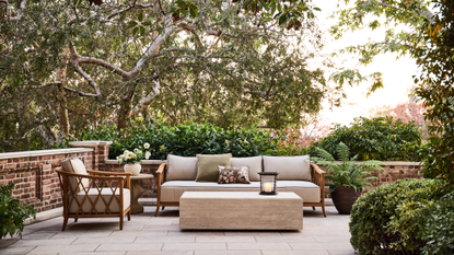 Crate & Barrel x Jake Arnold outdoor furniture collection 