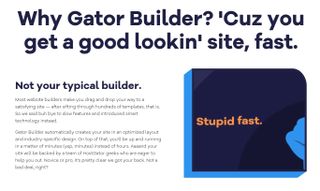HostGator's Gator Builder website builder homepage