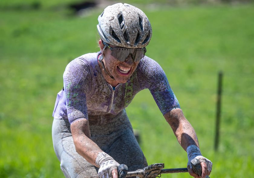Rosa Klöser, a past champion of Unbound Gravel 200 who finished fourth this year, rode away from the field at Hegau Gravel Festival for a solo victory