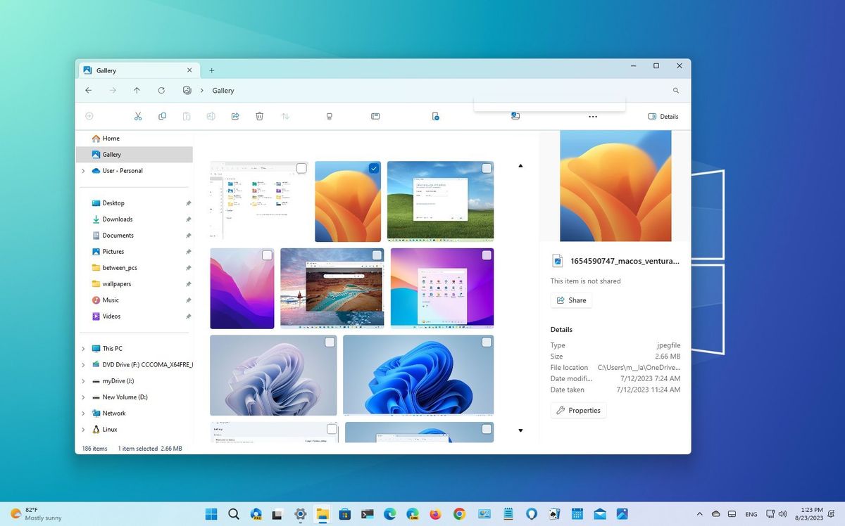 Windows 11 23H2 adds a new Start menu feature - files thumbnail