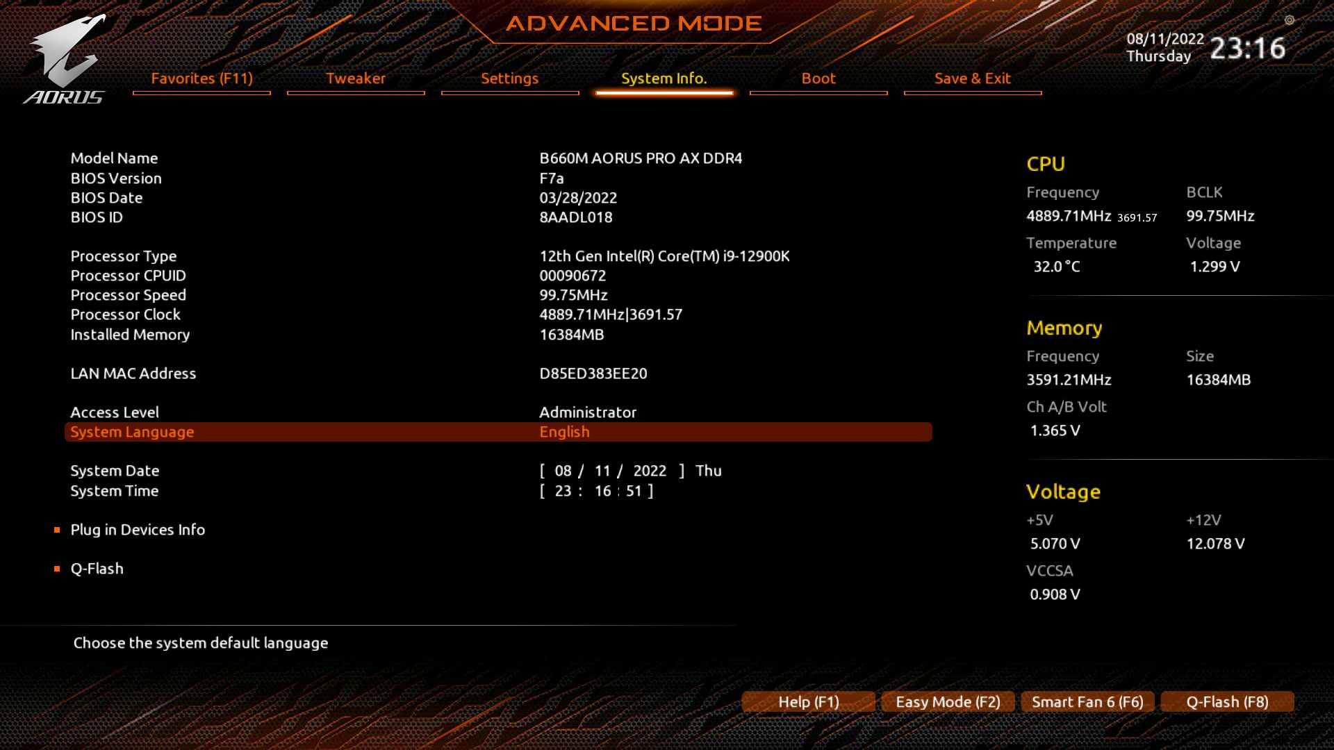 Gigabyte B660M Aorus Pro AX