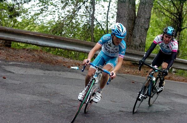 Domenico Pozzovivo (Colnago) and Rigoberto Uran (Sky)