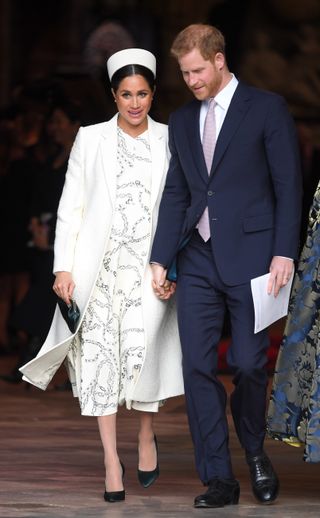 Meghan, Duchess of Sussex and Prince Harry, Duke of Sussex attend the Commonwealth Day service at Westminster Abbey on March 11, 2019 in London, England