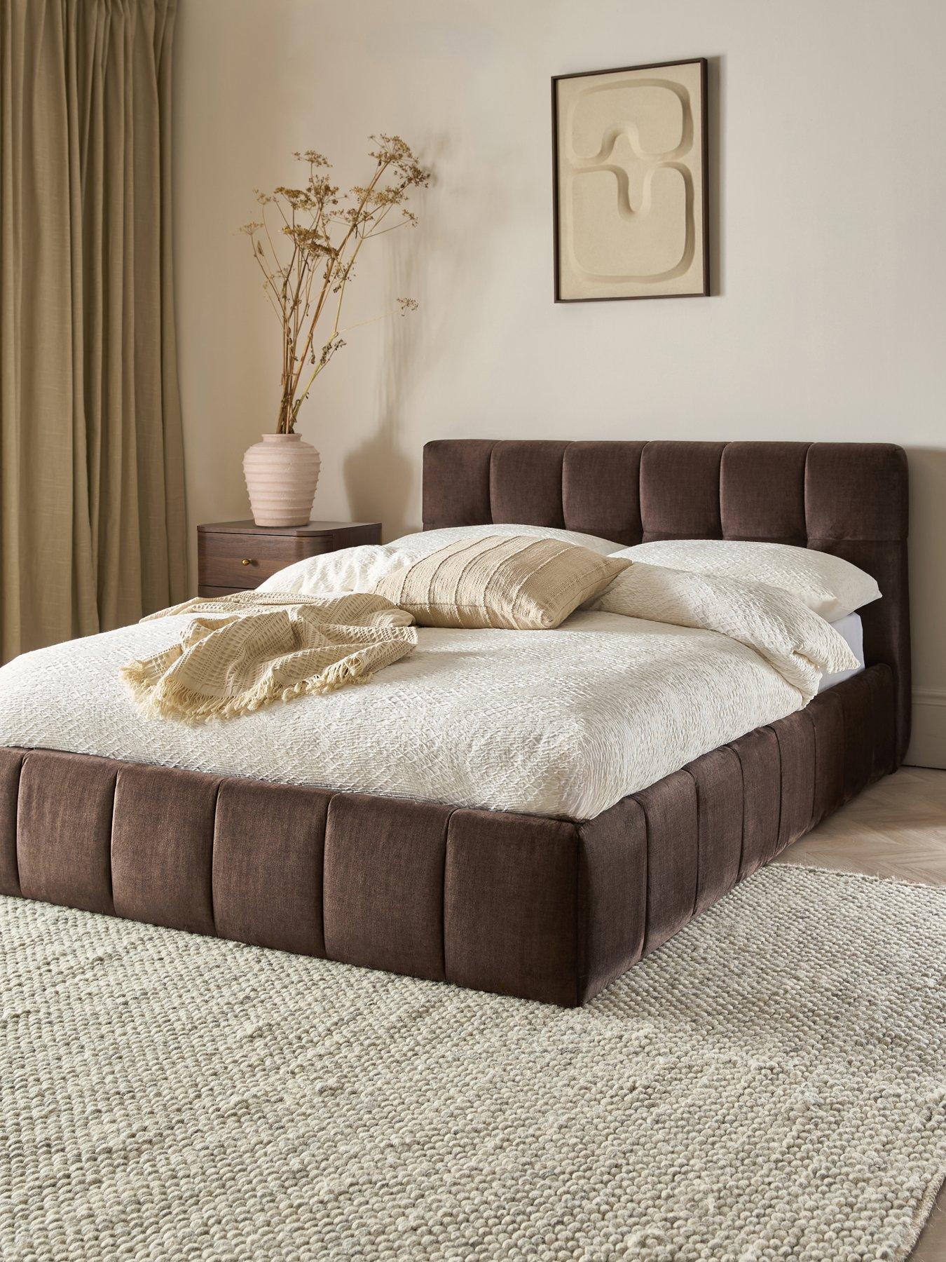 Marcy Double Bed - Chocolate