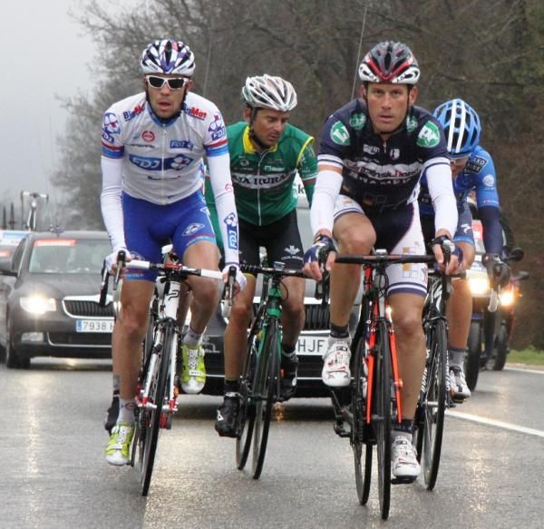 Gabriele Bosisio (Utensilnord Named) and J&eacute;r&ocirc;me Pineau (Omega Pharma-Quickstep) in the breakaway