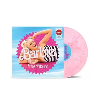 A Barbie movie vinyl with a pink vinyl disc