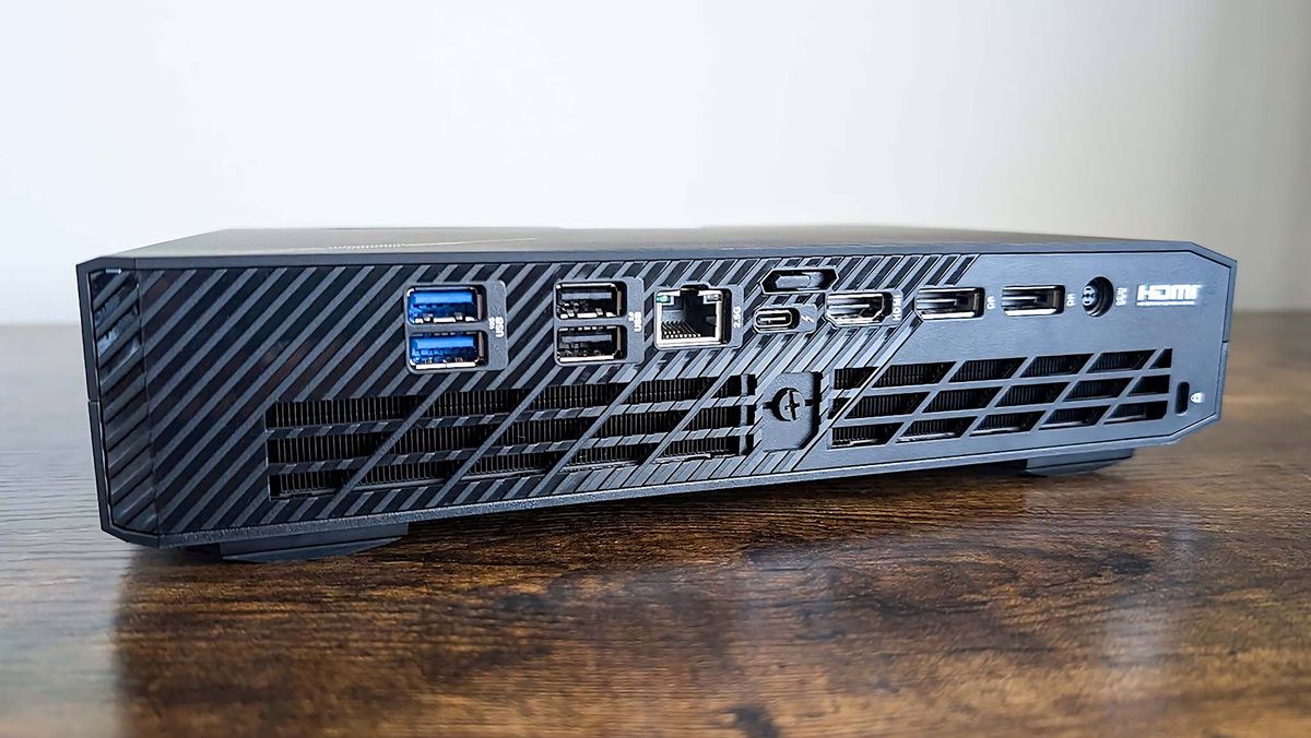 ASUS ROG NUC 970 Gaming Mini PC back ports.