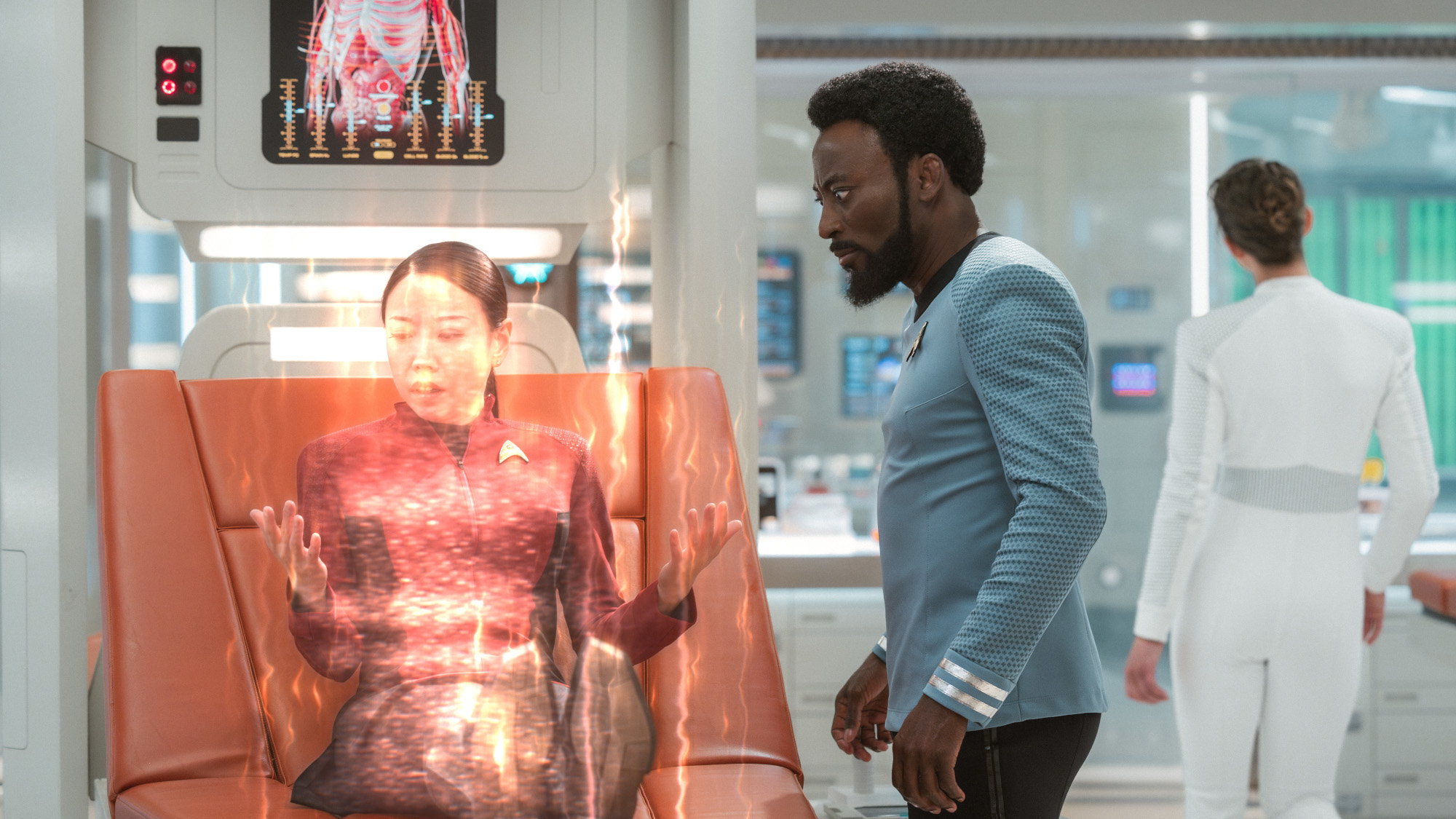 Captura de tela de "Acidente de transportador de nível cinco"o episódio fantoche de Star Trek: Strange New Worlds temporada 4