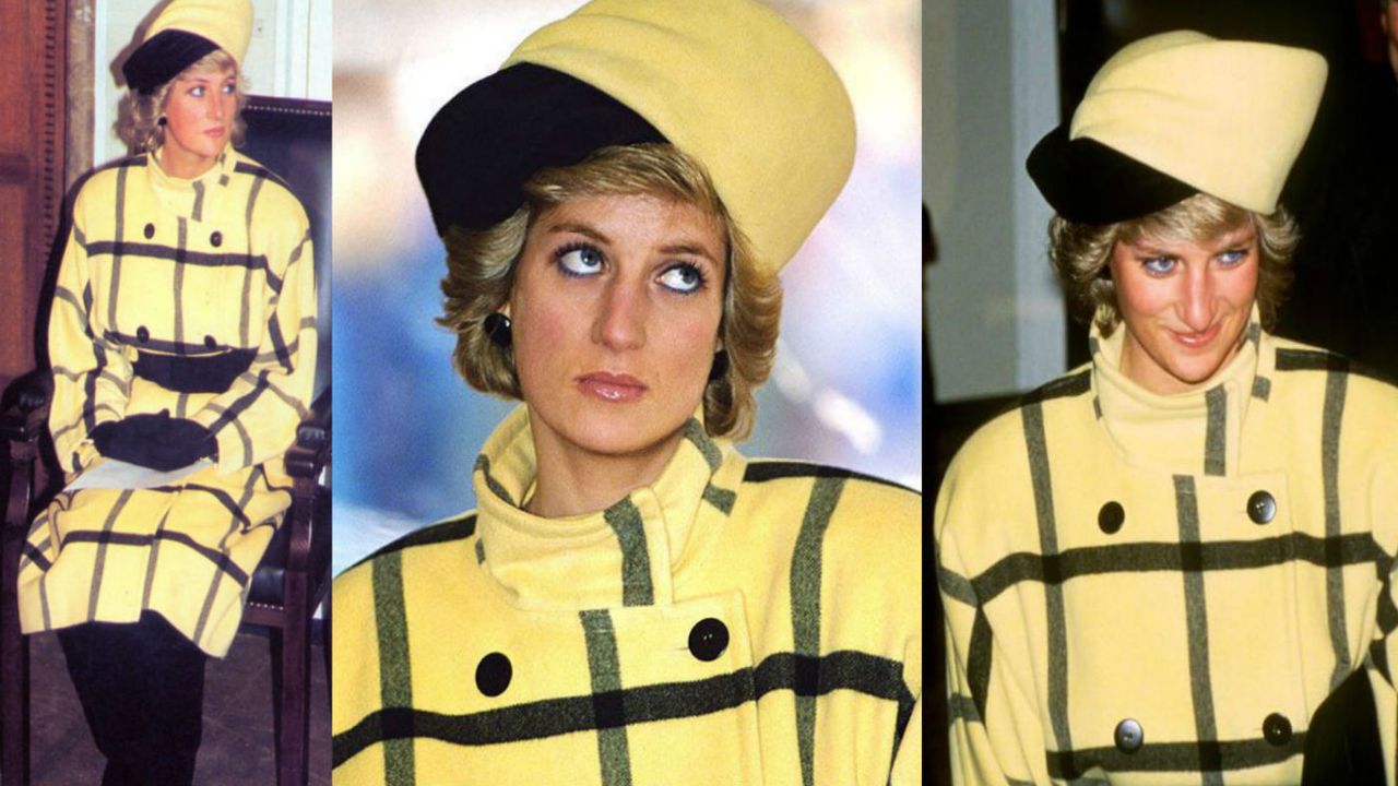 Yellow tartan dress
