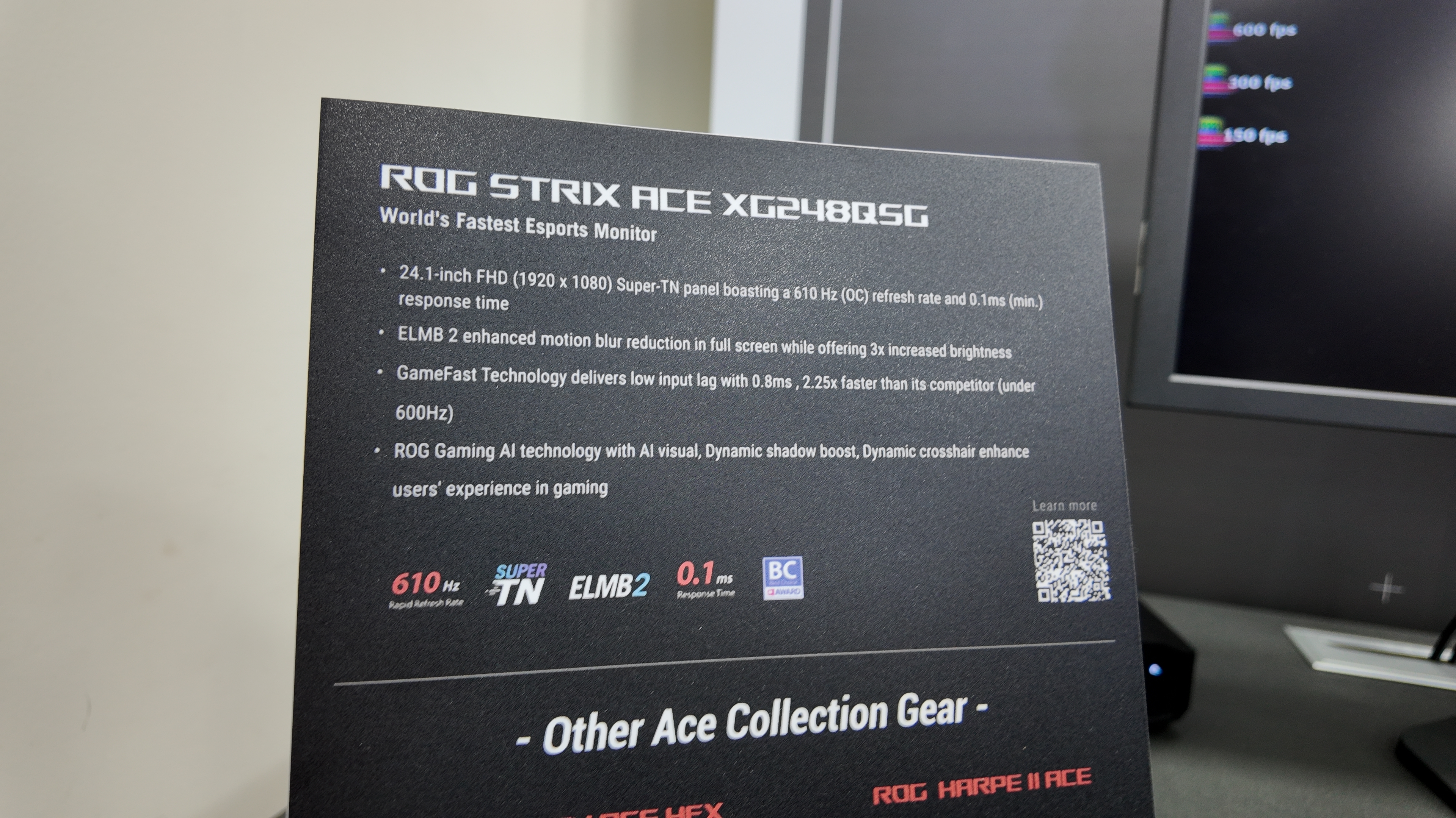 A picture of the Asus ROG Strix Ace XG248QSG TN gaming monitor