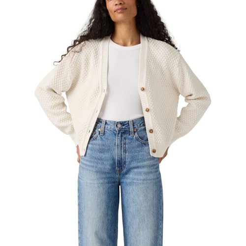 Levi's Women's Snowflake Cardigan, (new) Tofu, Medium, Standard