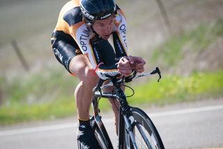 Tom Zirbel (Optum Pro Cycling p/b Kelly Benefit Strategies) pegged a third-place finish with 25.09 over the twelve mile out-and-back course at the Merco Cycling Classic.