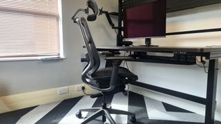 Razer Fujin Pro gaming chair at a desk
