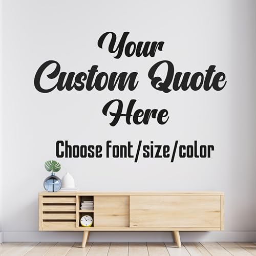 Custom Vinyl Wall Decal Letters, Personalized Large Quote Lettering Sticker