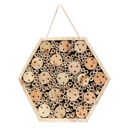 Panchenh Hexagonal Wooden for Garden Pollinator Habitat Natural Shelter Outdoor Decorative Support Backyard Beekeeping Panchenh Hexagonal Wooden for Garden Pollinator Habitat Natural Shelter Outdoor Decorative Support Backyard Beekeeping