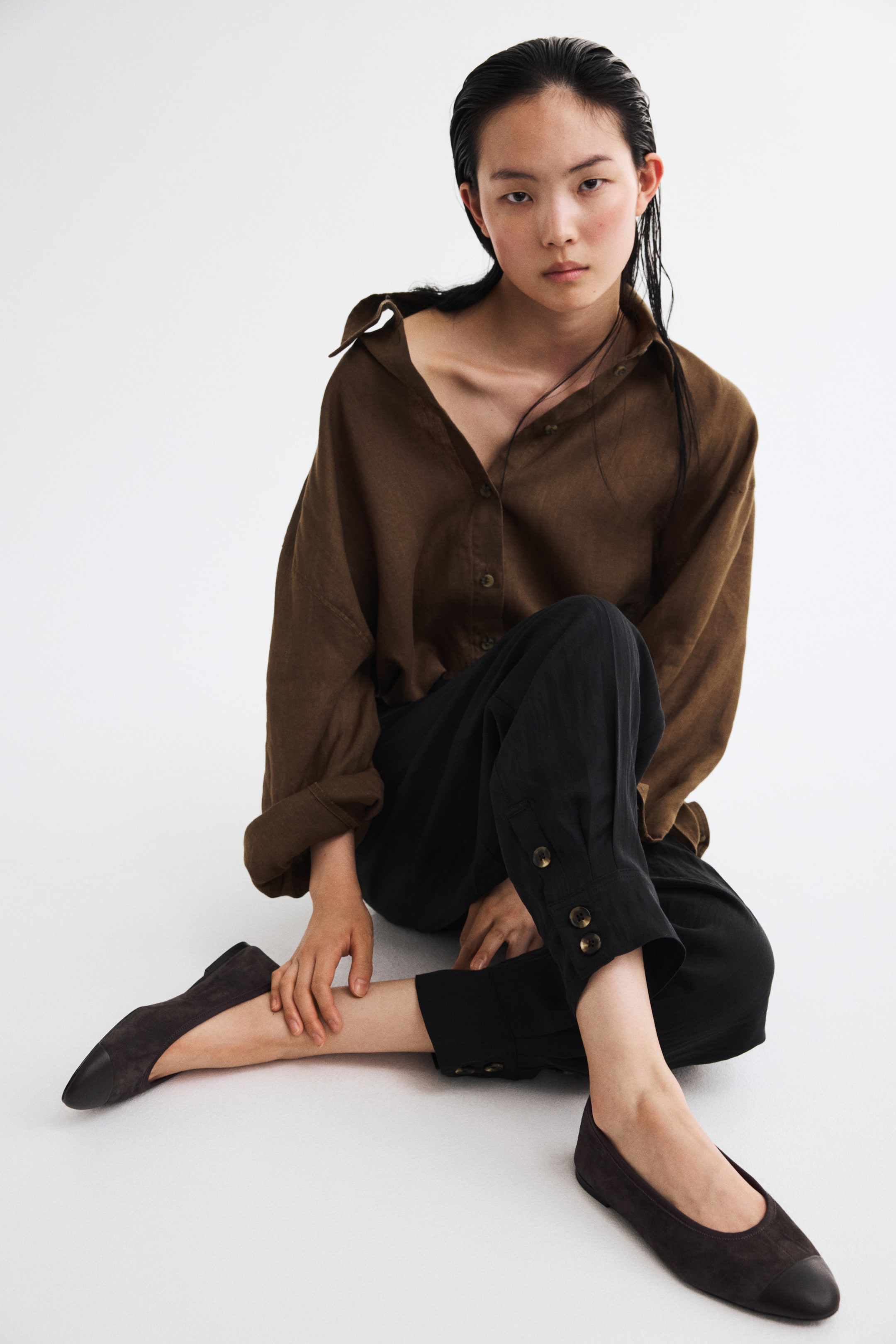 Suede Ballet Flats