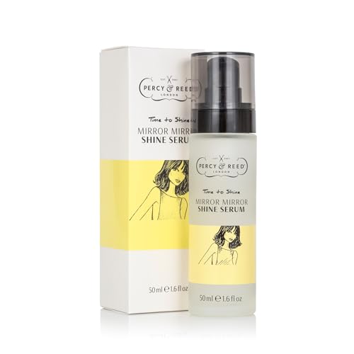 Percy &amp;amp; Reed Time to Shine Mirror Mirror Shine Serum - Anti-Frizz, Uv &amp;amp; Colour Protection, Lightweight Oil, Moisturises &amp;amp; Nourishes Hair. Free From Gluten, Sulphates &amp;amp; Parabens. Vegan Friendly - 50ml