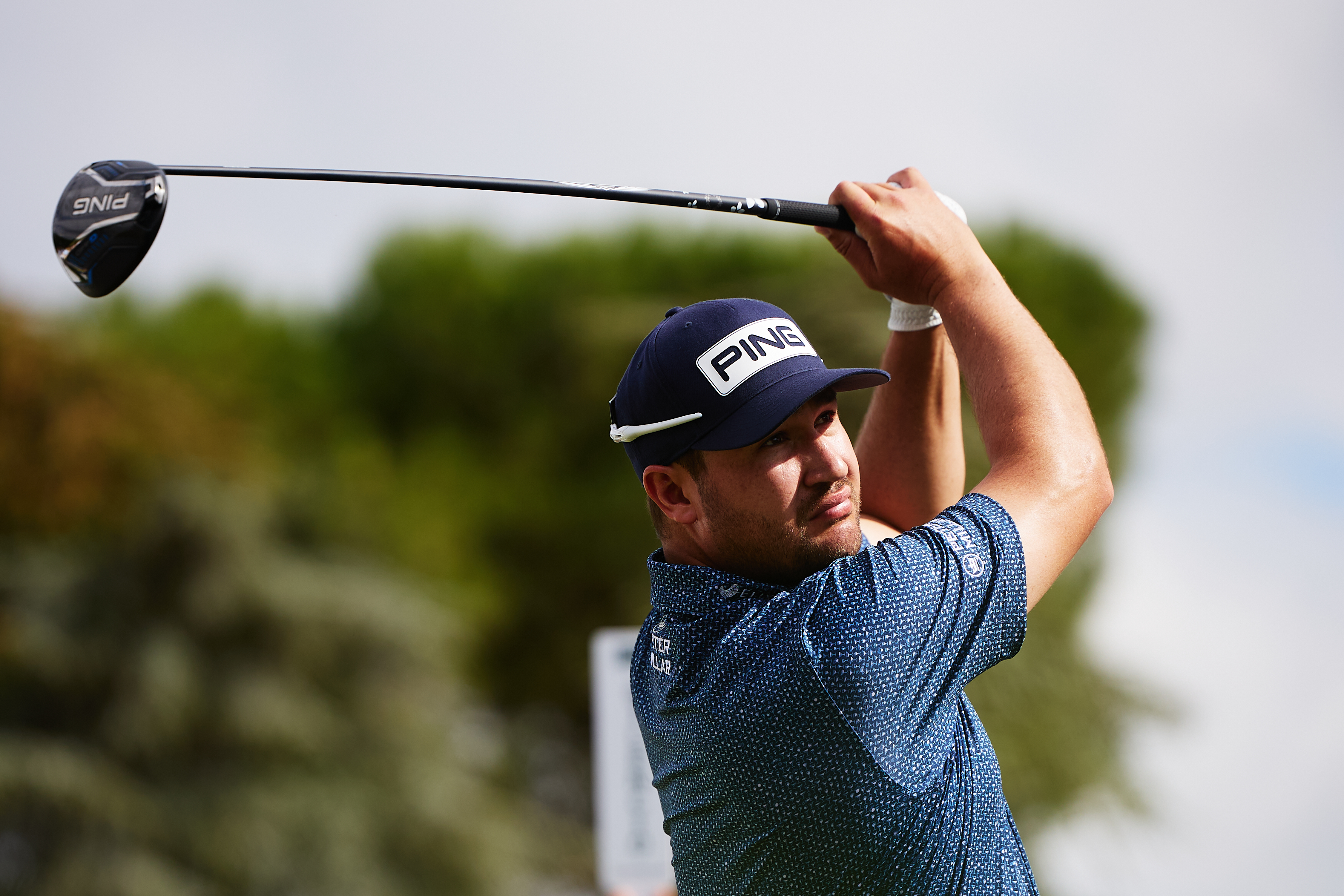 Thriston Lawrence hits a driver off the tee