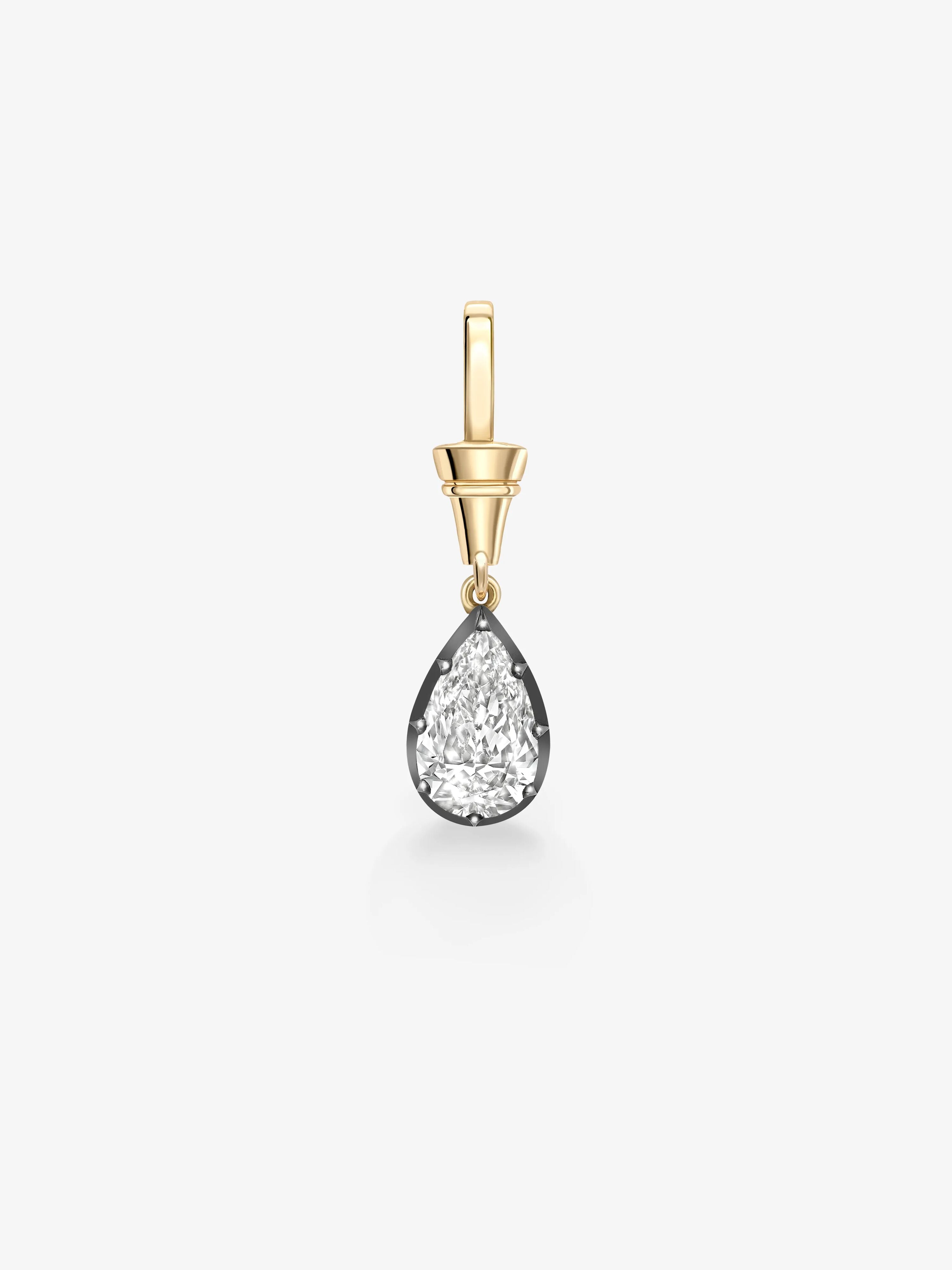 Ball N Chain 2.73ct Pear-Shaped Diamond Pendant