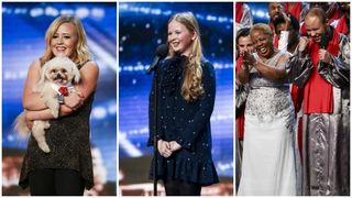 Lucy and Trip Hazard, Beau Dermott and 100 Voices of Gospel from Britain's Got Talent (ITV)