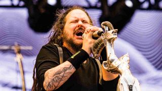 Korn’s Jonathan Davis singing live onstage