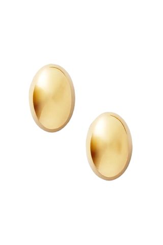 Lié Studio The Camille Gold-Tone Earrings on white background