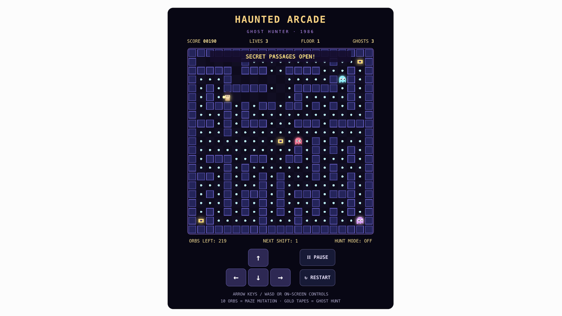 A screenshot of the chatgpt interface with a pacman-style game