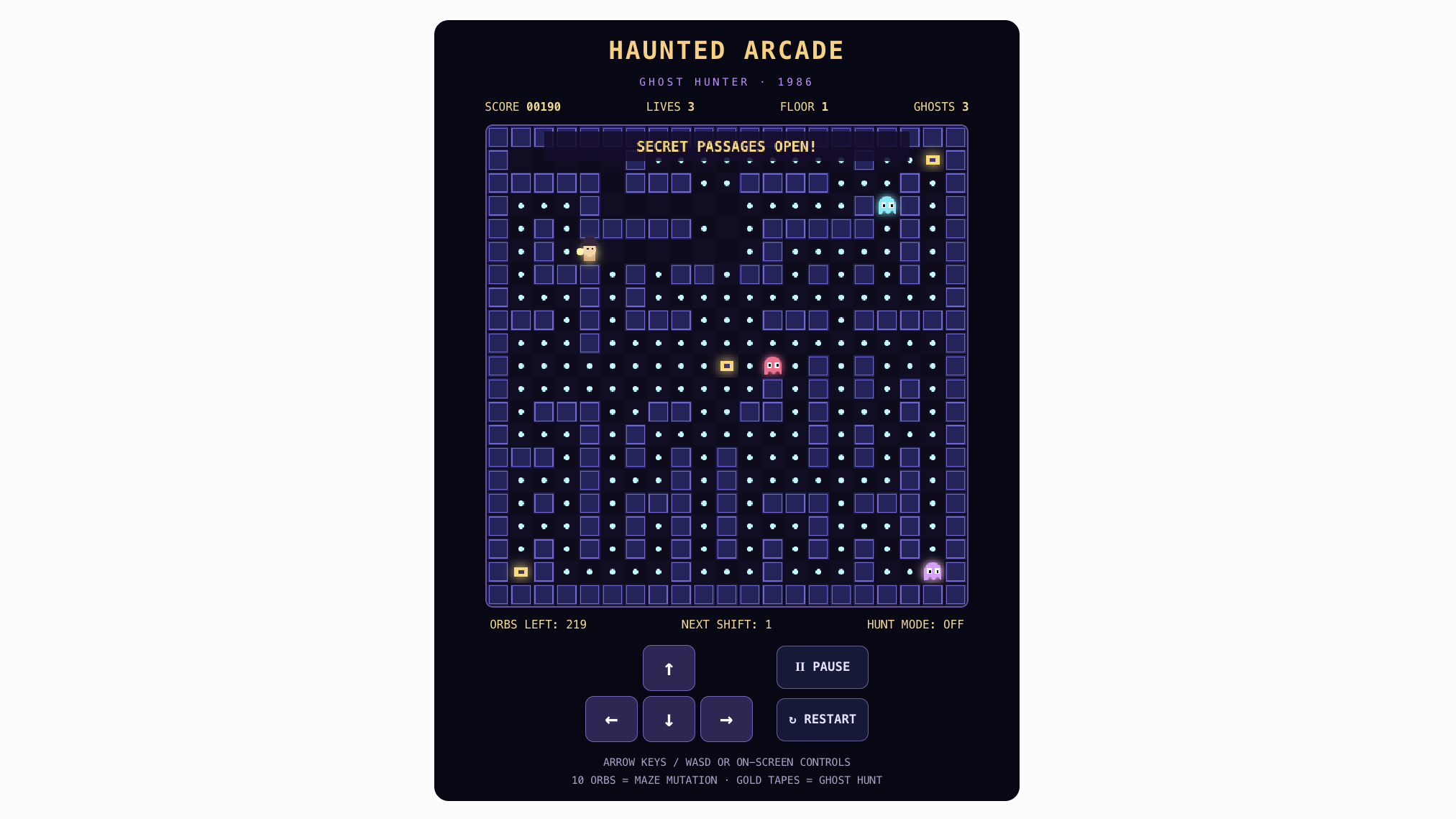 A screenshot of the chatgpt interface with a pacman-style game