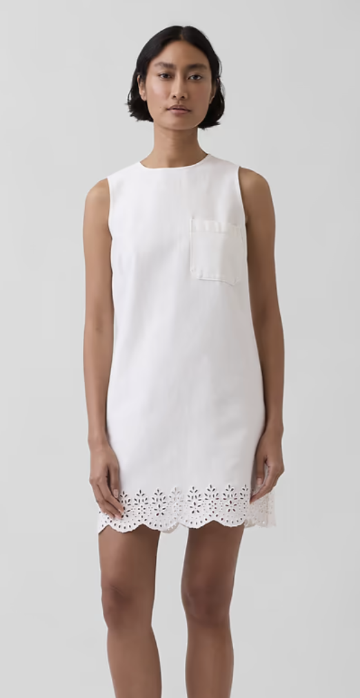 Gap, Eyelet Hem Mini Shift Dress