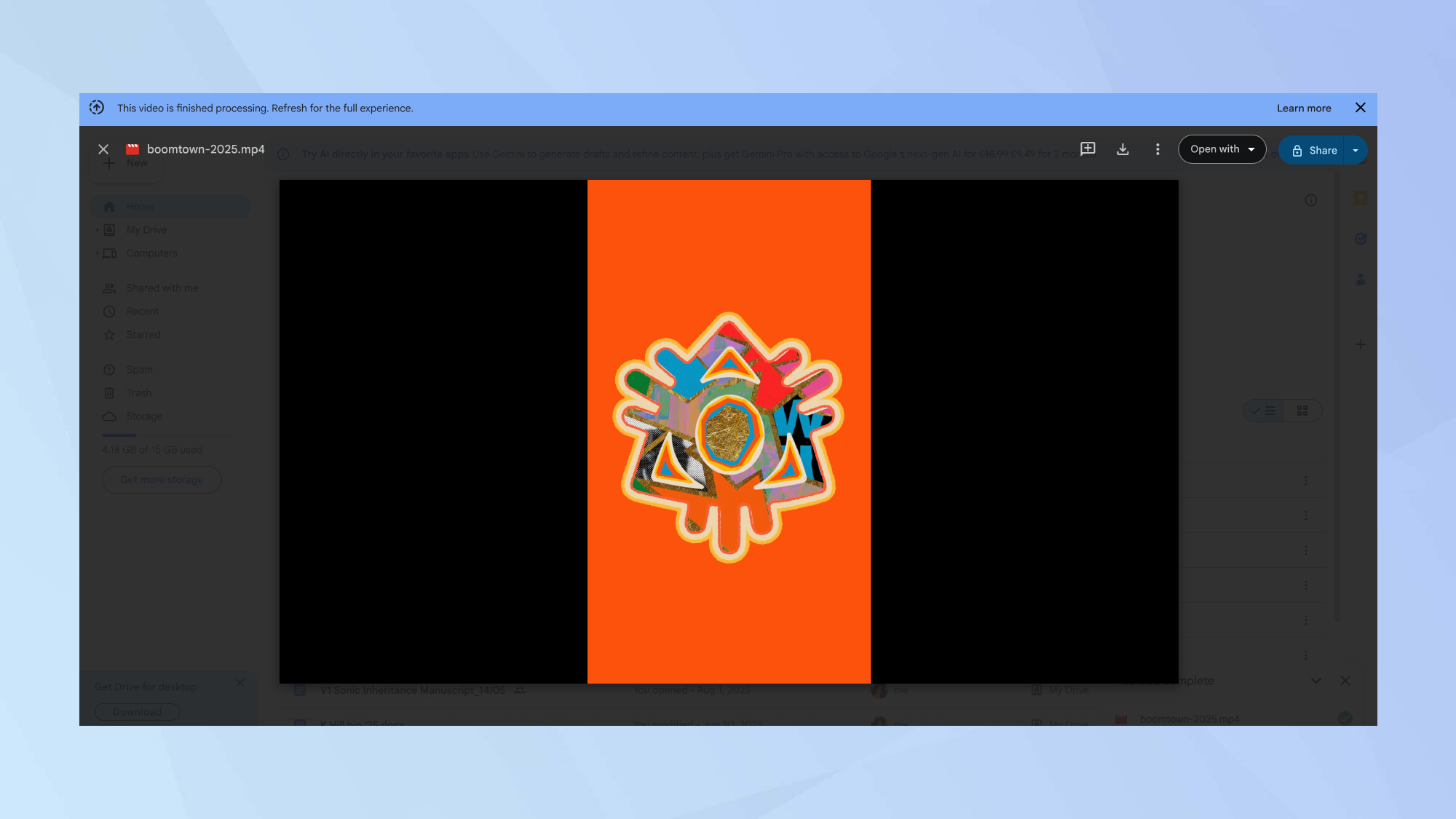 Google Drive video