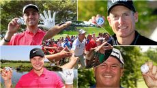 Montage of golfers who have broken 60 on men's professional tours