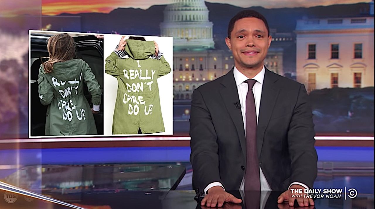 Trevor Noah jokes about Melania Trump jacket