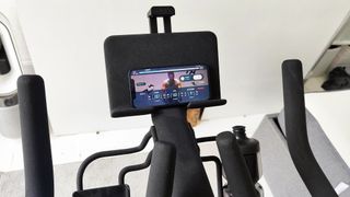 Shot of the device panel on the Apex exercise bike