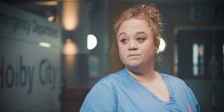 Amanda Henderson as Robyn Miller in Casualty. 