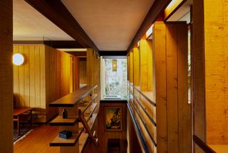 Built-in shelving at Beaton house