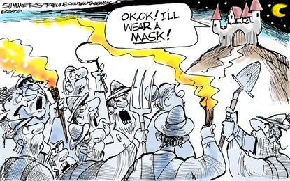 Editorial Cartoon U.S. masks covid