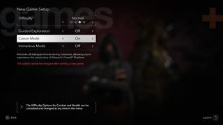 You cannot change Assassin's Creed Shadows Canon Mode after starting a new game