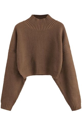 ZAFUL Women's Cropped Turtleneck Sweater